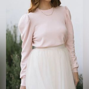 & Merci Puffed Sleeve Sweater